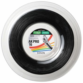 ゴーセン（GOSEN）ストリング ウミシマ AKプロ16 ブラック 240mロール