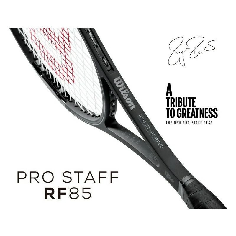 テニスラケット ブラック　wilson pro staff PRO STAFF RF85が国内限定700本で販売!! ロジャー・フェデラーがプロと