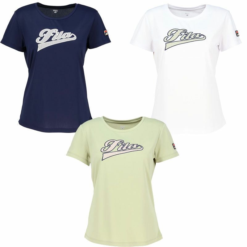 フィラ　テニスウェア　アイボリー色トップス　Mサイズ　新品 ポイント10倍】フィラ（FILA）テニスウェア ウィメンズ アップリケT